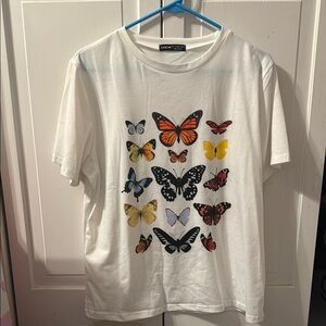 T-Shirt with Butterfly Print